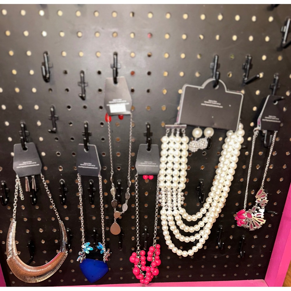 Paparazzi Jewelry Lot 6 Sets Zi Collection Pearl Silver Pink Blue Red Necklace